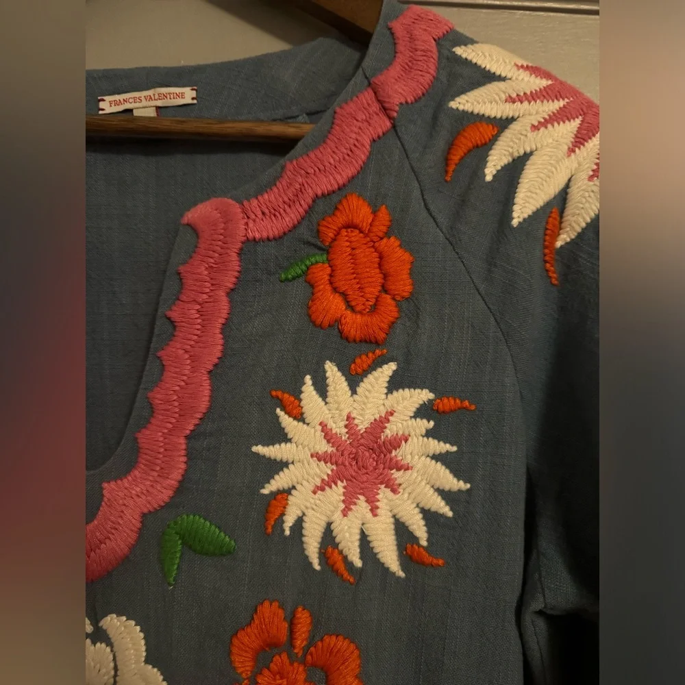 Frances Valentine Floral Embroidered Caftan - Picture 4 of 7